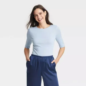Women's Slim Fit Elbow Sleeve T-Shirt
