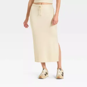 Women's Leisure Studio French Terry Midi Pencil Skirt