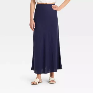 Women's Linen Blend Maxi Skirt